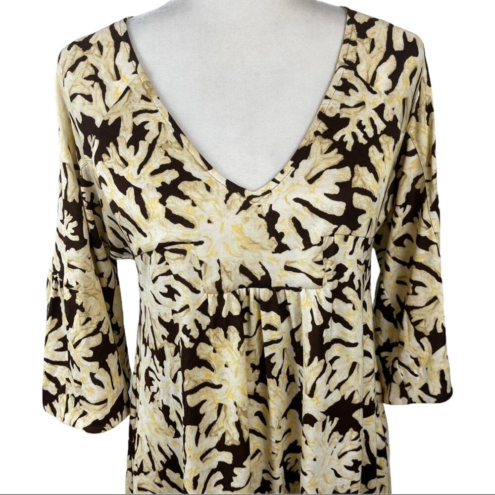 Diane Von Furstenberg Ilya 100% Silk Jersey 3/4 Bell Sleeve V-neck Dress Size 4 - Picture 4 of 12